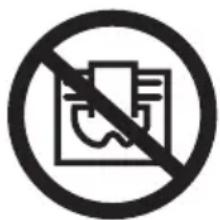 Prohibition sign with a crossed-out document icon and prohibition symbol