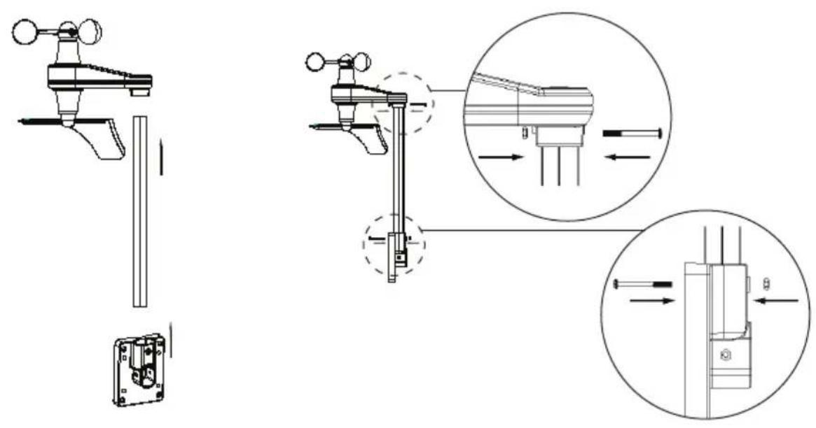 Technical diagram showing mechanical assembly and component alignment with Chinese annotations