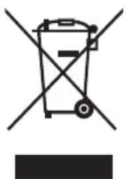 Symbol of a trash bin crossed out by two crossed lines, with no text or labels present.