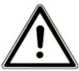 Warning sign with exclamation mark inside a triangle