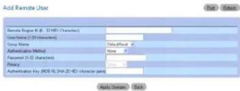 DELL PowerConnect M6220 - Abbildung 6-65. Remote-Benutzer hinzufügen - 1