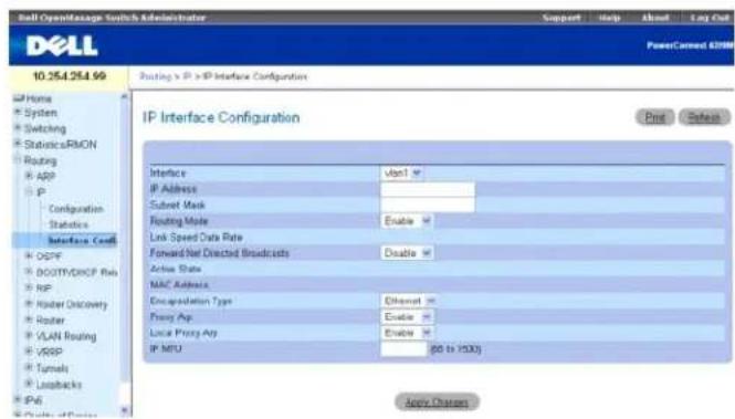 DELL PowerConnect M6220 - IP-Schnittstellenkonfiguration - 1