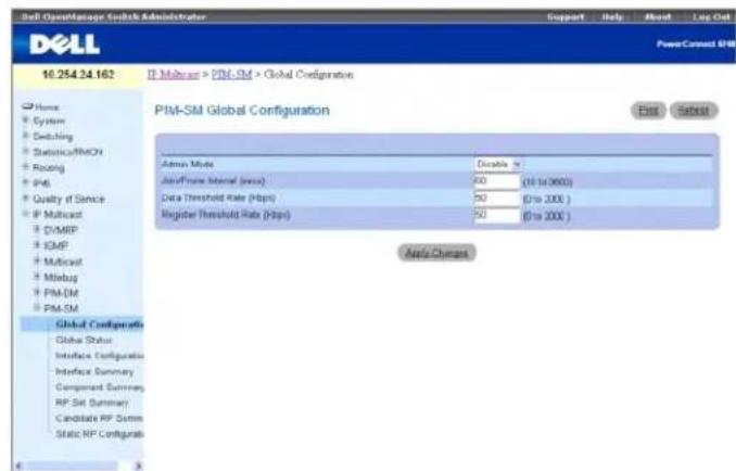 DELL PowerConnect M6220 - Globale PIM-SM-Konfiguration - 1
