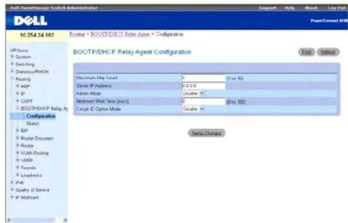 DELL PowerConnect M6220 - BOOTP/ DHCP Relay Agent-Konfiguration - 1