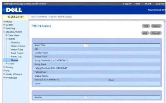 DELL PowerConnect M6220 - RMON-Alarme - 1