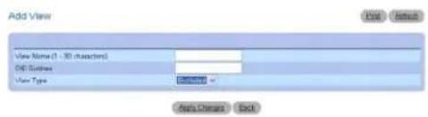 Add View View Name (1 - 30 inches) ID Subway View Type Add View Back
