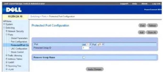 DELL PowerConnect M6220 - Konfiguration geschützter Ports - 1