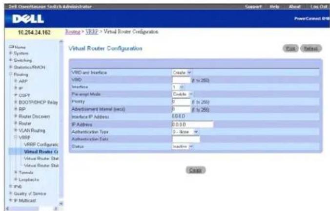 DELL PowerConnect M6220 - Konfiguration eines virtuellen Routers - 1