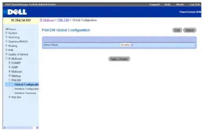 DELL PowerConnect M6220 - Globale PIM-DM-Konfiguration - 1