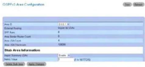 DELL PowerConnect M6220 - Konfigurieren einer OSPFv3-Stub Area - 1