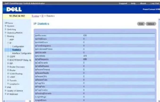 Dell 10.254.24.162 Rustus • II > Statistics IP Statistics IpsProceivers 630 IpsMiaErrors 0 IpsAsiaErrors 0 IpsSumDelegates 0 IpsUnknownPrices 0 IpsDiscards 0 IpsOutOrders 479 IpsOutDiscards 699 IpsOutRoute 0 IpsRemfromout 0 IpsRemHosts 0 IpsRemCks 0 IpsRemFds 0 IpsFragCasts 0 IpsFragDivards 0 LumpInsges 0 KompEnrgs 0