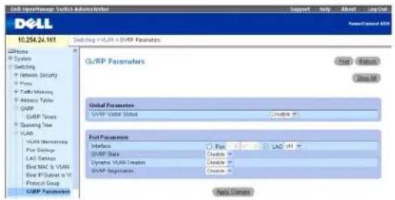 DELL PowerConnect M6220 - GVRP-Parameter - 1