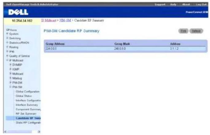 DELL PowerConnect M6220 - RP-Kandidaten-Übersicht - 1
