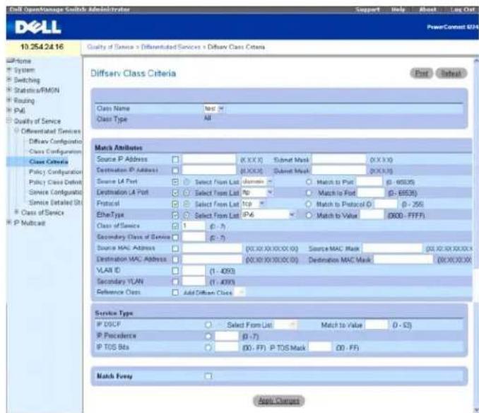 DELL PowerConnect M6220 - Klassenkriterien - 1