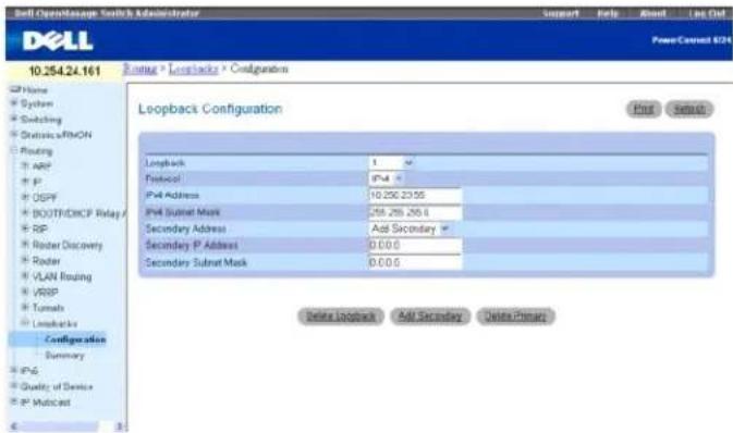 DELL PowerConnect M6220 - Erstellen einer neuen Loopback-Schnittstelle (IPv4) - 2