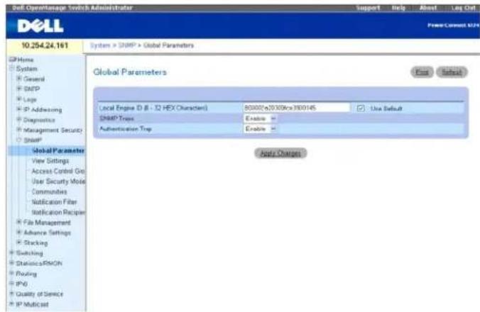 DELL PowerConnect M6220 - Globale SNMP-Parameter - 1