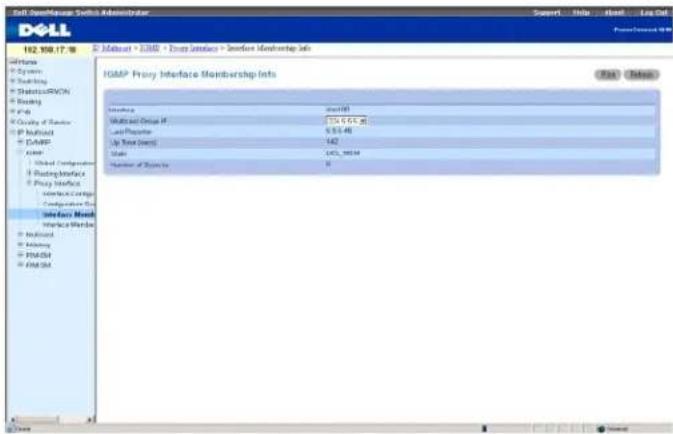 DELL PowerConnect M6220 - IGMP-Proxy-Schnittstellen-Mitgliedschaftsinformationen - 1