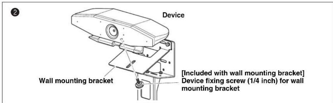 Device Wall mounting bracket [Included with wall mounting bracket] Device fixing screw (1/4 inch) for wall mounting bracket