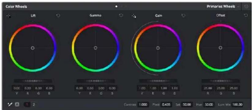 Color Wheels Lift Gamma Gain Offset Primaries Wheels 0.00 0.00 0.39 0.00 Y R G B 0.39 0.00 3.00 0.00 Y R G B 1.00 1.00 1.86 1.00 Y R G B 25.00 25.00 25.60 R G B Contrast: 1.000 Pixel 0.435 Set 50.00 Hue: 50.00 Lum Mix 100.00
