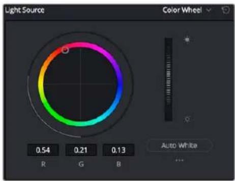Light Source Color Wheel 0.54 0.21 0.13 R G B Auto White
