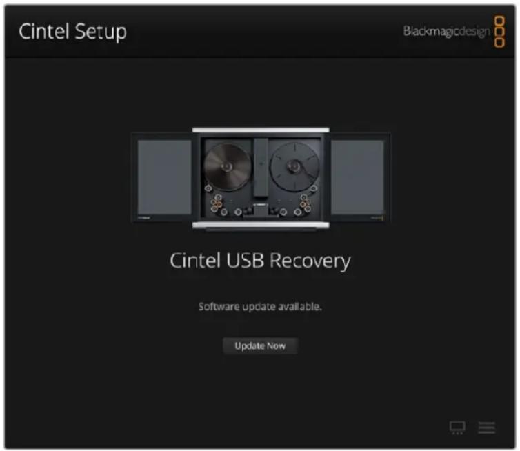Cintel Setup Blackmagicdesign Cintel USB Recovery Software update available. Update Now