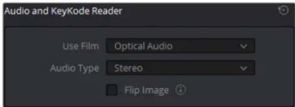 Audio and KeyKode Reader Use Film Optical Audio Audio Type Stereo Flip Image