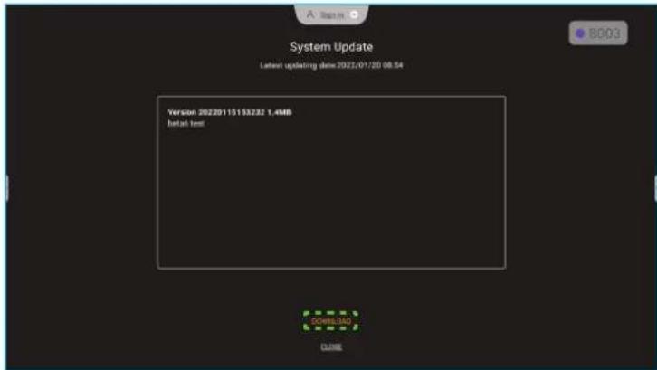System Update Latest updating date: 2022/01/20 08:54 Version 20220115153232 1.4MB test.txt DOWNLOADS.DAD CLOBE