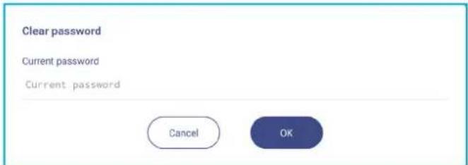 Clear password Current password Current password Cancel OK