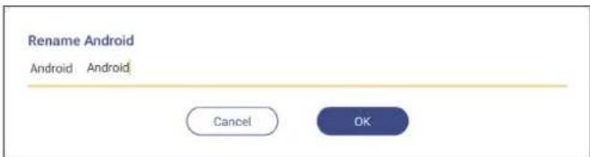Rename Android Android Android Cancel OK