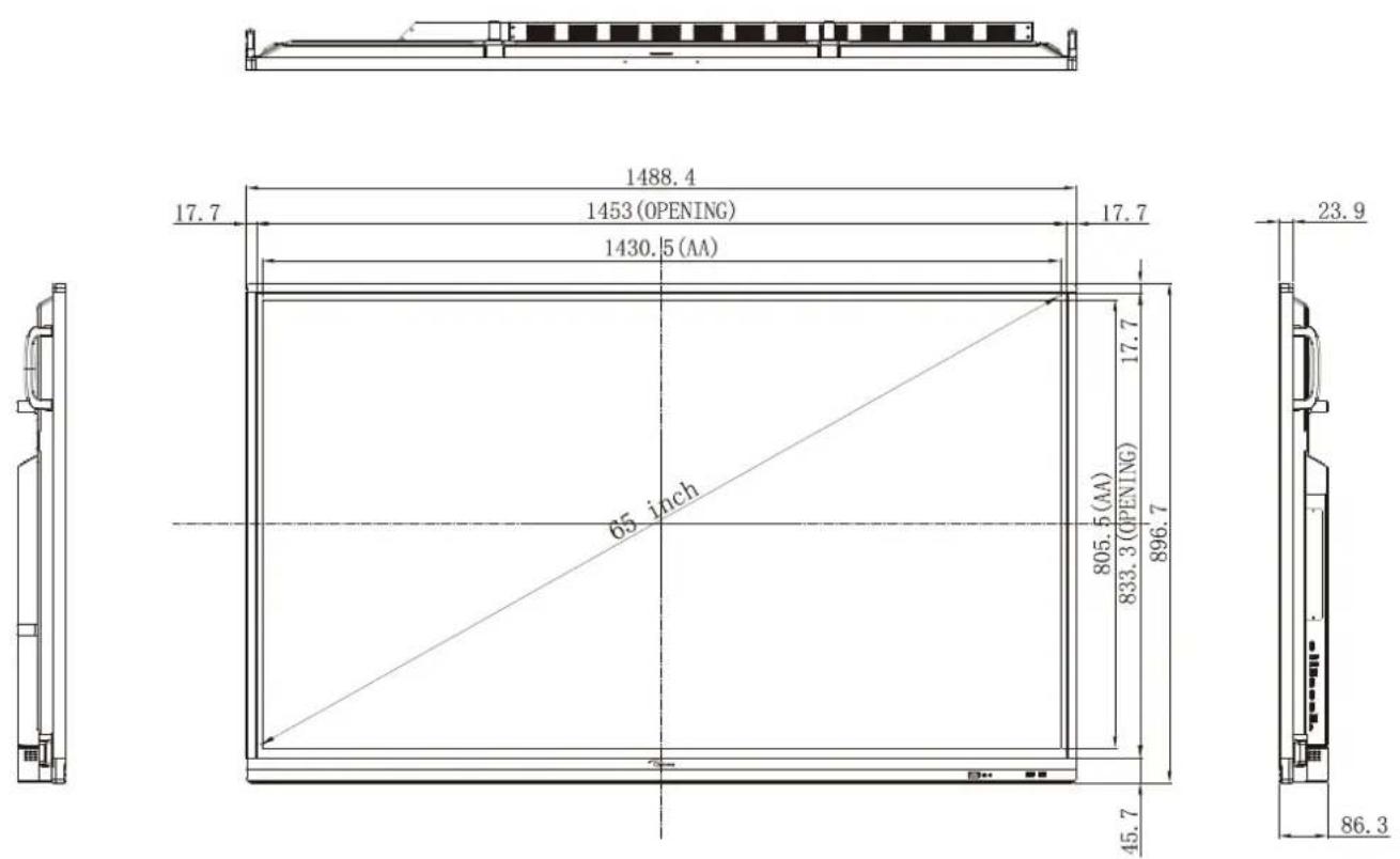 OPTOMA 5752RK - Dimensions - 1