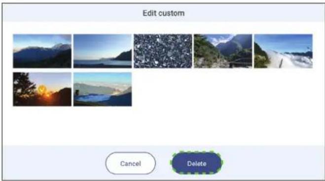 Edit custom Cancel Delete