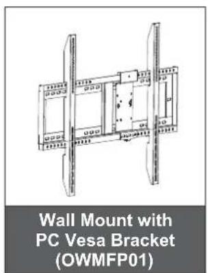 Wall Mount with PC Vesa Bracket (OWMFP01)