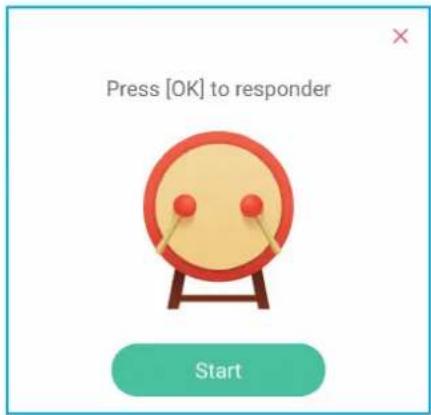 Press [OK] to responder Start
