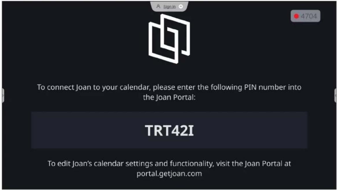 To connect Joan to your calendar, please enter the following PIN number into the Joan Portal: TRT42I To edit Joan's calendar settings and functionality, visit the Joan Portal at portal.getjoan.com