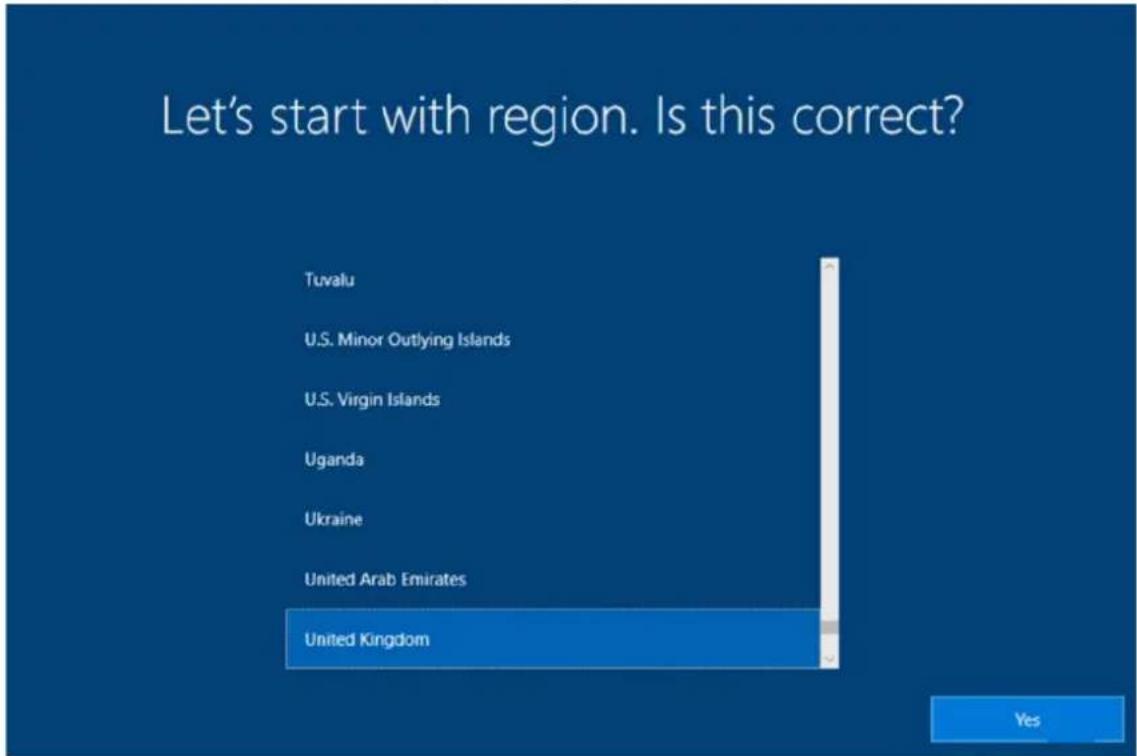 Let's start with region. Is this correct? Tuvalu U.S. Minor Outlying Islands U.S. Virgin Islands Uganda Ukraine United Arab Emirates United Kingdom Yes