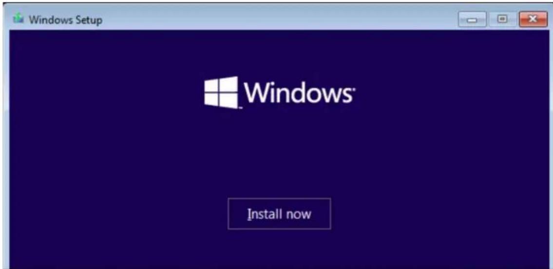 Windows Setup Windows® Install now