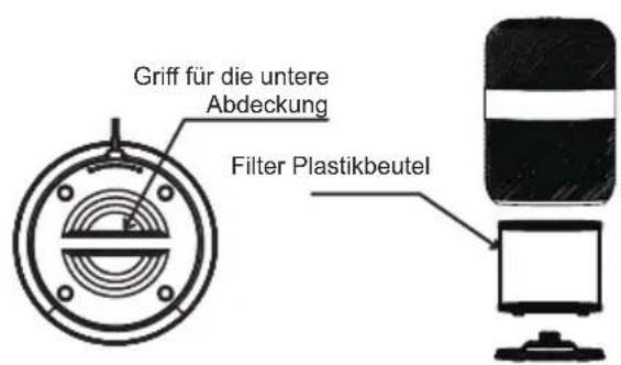 Griff für die untere Abdeckung Filter Plastikbeutel