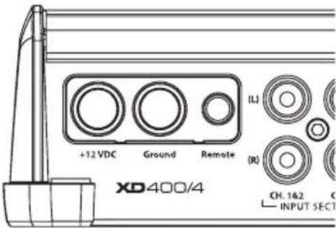 +12 VDC Ground Remote ILI (R) XD400/4 CH. 1&2 INPUT SECT