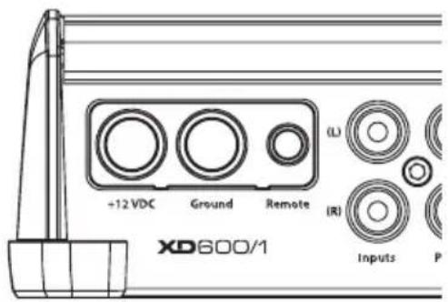 +12 VDC Ground Remote (L) (R) Inputs P XD600/1