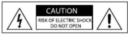 CAUTION RISK OF ELECTRIC SHOCK DO NOT OPEN
