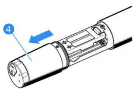 SENNHEISER HDE-2020-D V2 - Batterien oder Akkupack in das Funkmikrofon einsetzen/wechseln - 2