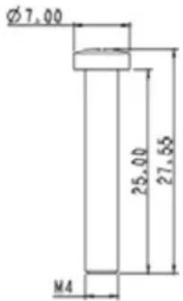 Ø7.00 25.00 27.65 M4