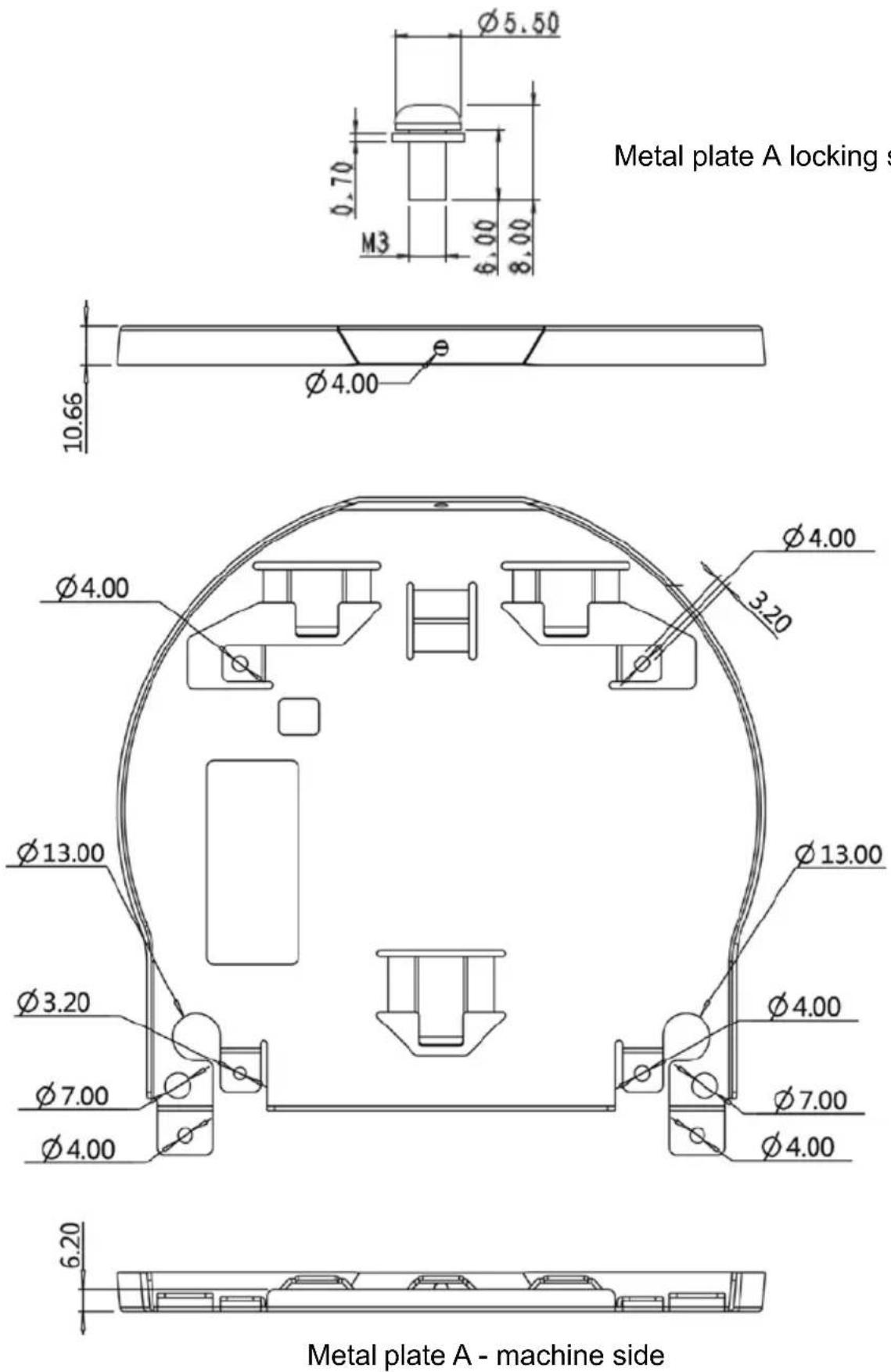 Marshall Electronics CV620-BK4 - Size Diagram - 1