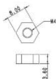 Marshall Electronics CV730-NDI - Metal Plate size diagram - 2