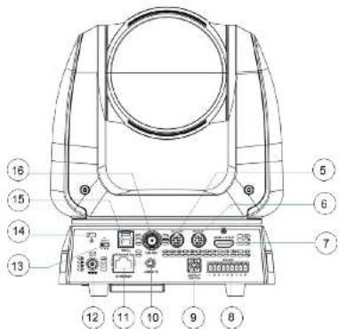 Technical diagram of a mechanical device with numbered components for identification