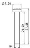 Marshall Electronics CV730-NDI - Metal Plate size diagram - 1