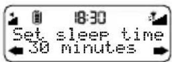 1 0 18:30 Set sleep time ← 30 minutes →