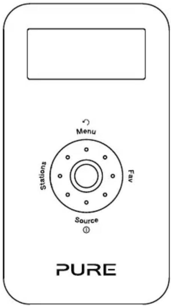 Menu Stations Fav Source ① PURE