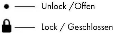 Unlock /Offen Lock / Geschlossen