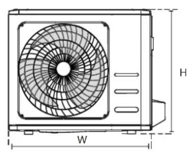 COMFEE MSAF5-09HRDN8-QE - INSTALLATIONSMASSE DER EINHEIT - 2